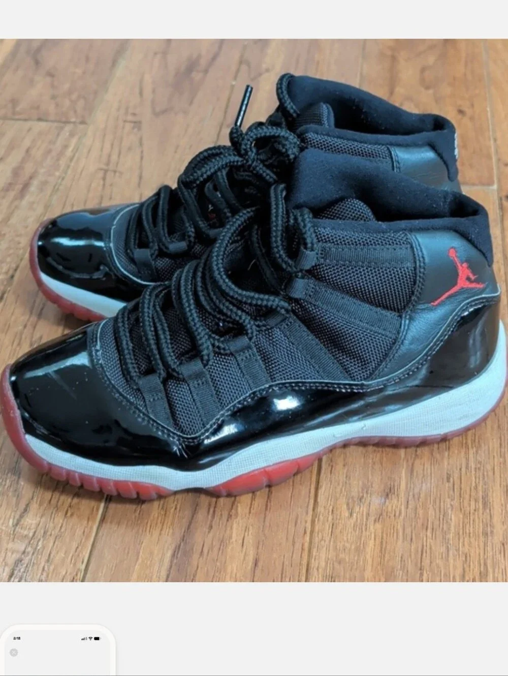 Nike Air Jordan 11 Retro Bred High Basketball Sneakers- Black/Red/White
